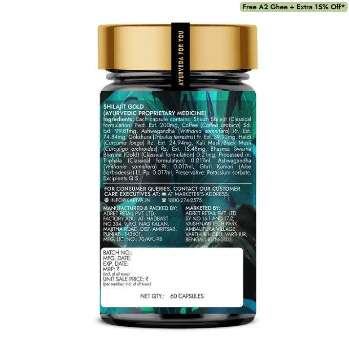 Shilajit Gold Capsules - 60 Caps